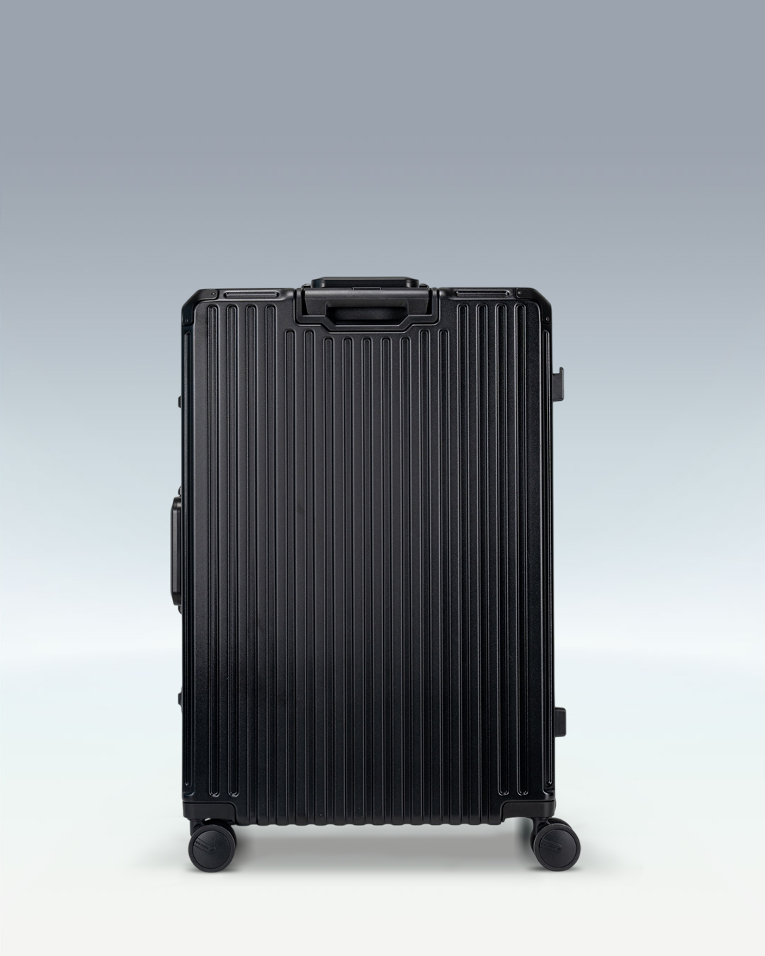 Portar Valence EdgeFrame checked luggage in Jet Black, back view