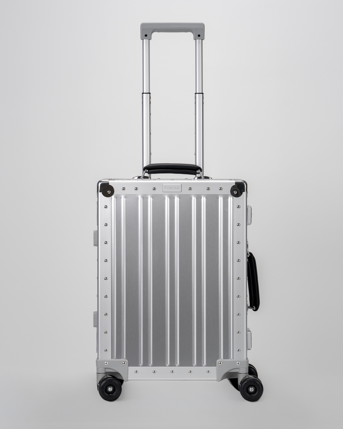 Lucent Aluminum Carry-On Luggage, Lunar Silver | Portar