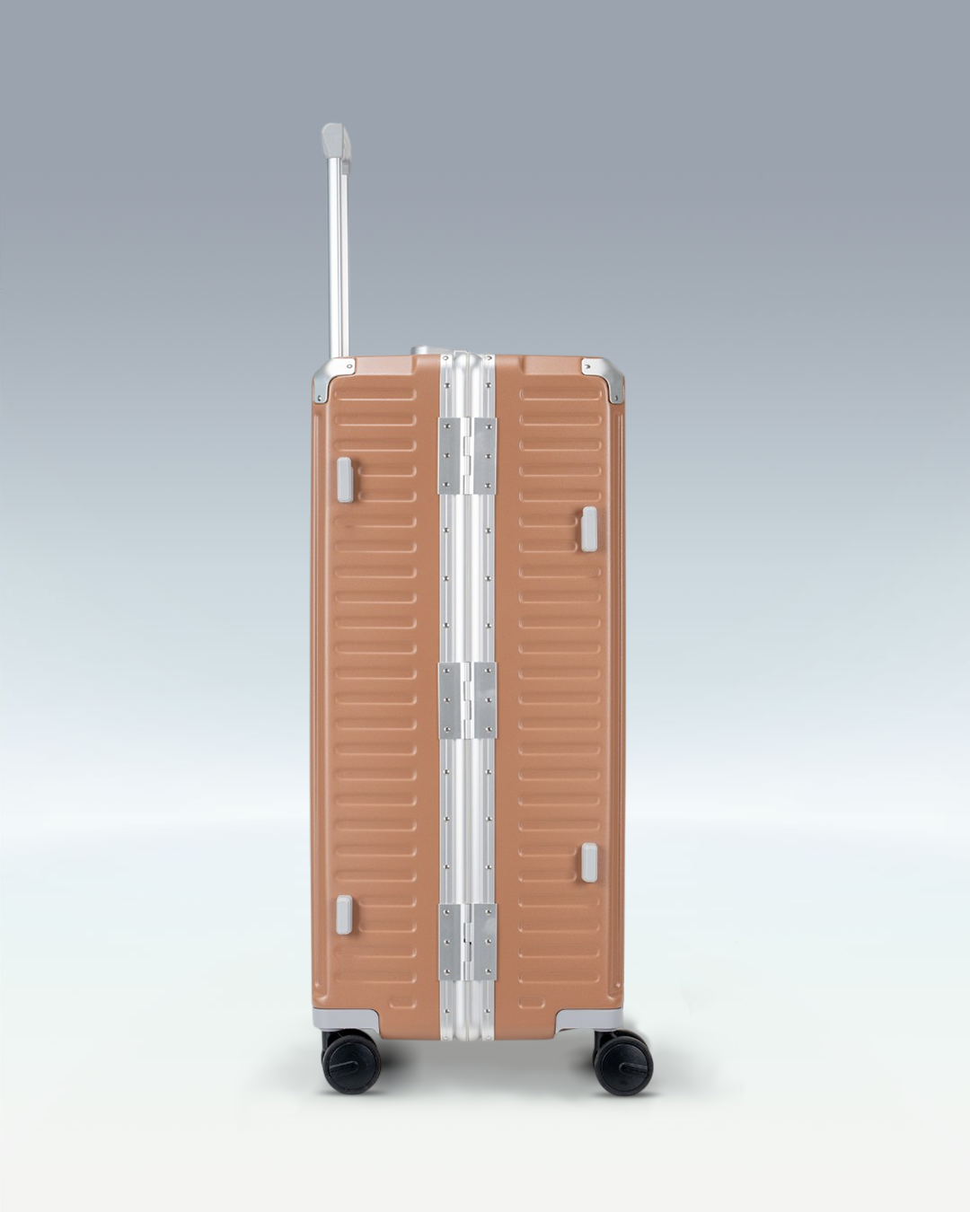 Portar Valence EdgeFrame checked luggage in Mocha Mousse Brown, side profile