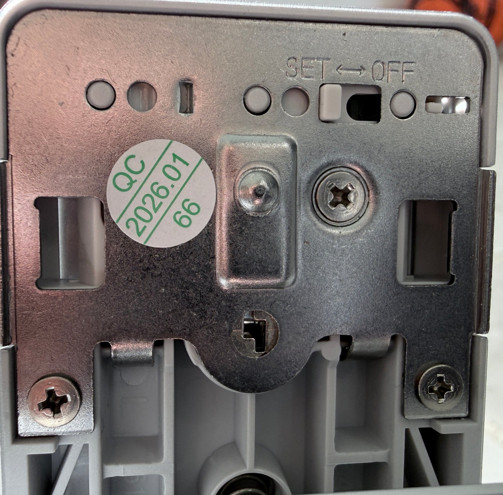 Slide the Toggle to SET mode